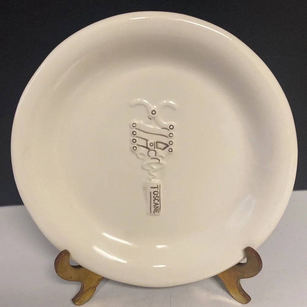 Williams Sonoma Corkscrew Porcelain 6”D Plates Set of Six